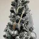 Mrchtmas Christmas Bow Ornaments 2025, 3Pcs Silver Bow Christmas Tree Ornament, Xmas Hanging Ornaments Decoration Gift for Women Family Made with Rhinestones