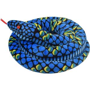 Giant Plush Snake Stuffed Animal Toy, Birthday Gift for Boys & Girls (Blue, 110 Inch)