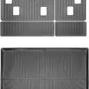 Yakitoko 3D TPE Car Trunk Cargo Liner Mat for 2015-2020 Chevrolet Suburban and GMC Yukon XL 7/8 Seat with Backrest Mat Custom Fit All-Weather Waterproof Floor Protection, Heavy Duty & Odorless