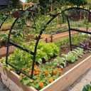Newtay Arch Trellis for Planter Box Garden Wide Arbor Trellis Metal Arbor for Climbing Plants, Vegetables and Flowers Decorative Outdoor(Black,6 x 2 x 6 ft)