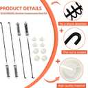 Updated W10780045 Washer Suspension Rod Kit 4pcs by Funmit Compatible with Whirlpool Kenmore Amana Maytag Models WTW4800BQ1, NTW4516FW2, 11020102310, NTW4516FW0, NTW4516FW1, W10537442, 26.7in