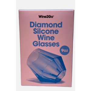 Wine2Go Diamond Silicone Wine Glasses 9oz