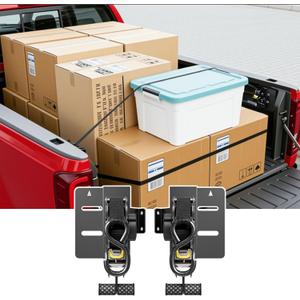 Retractable Ratchet Straps Fit for 2019-2026 Chevy Silverado GMC Sierra 1500 Truck Bed Tie Downs Ratcheting Retractable Straps Compatible with Silverado Sierra Accessories Bed Organizer 2PCS