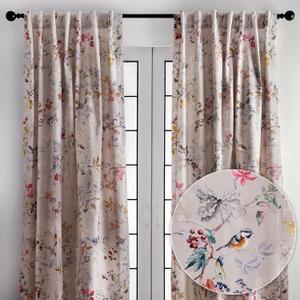 Maison d' Hermine Curtains for Living Room 100% Cotton 96 inch Length Two Panel Light Filtering Curtains for Windows with Rod and Loop Pockets Gifts for Mothers Day (Equinoxe - Multi, 50" W x 96" L)