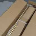 Gold Double Curtain Rods for Windows 72 to 144 Inch, 1 Inch Adjustable Decorative Crystal Long Dual Curtain Rod, Heavy Duty Vintage Double Drapery Pole with Gold Foil Finials for Living Room