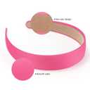 4 x WantGor Satin Headbands for Women, 1.2 Inch Wide Solid Hair Bands Plain Hairband Holiday Head Band Hair Accessories for Crafts DIY (Rose Red)