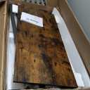 Rectangle Coffee Tables for Living Room, Wood Rectangular Coffee Table, 2 Tier Industrial Modern Center Table with Thickened Tabletop and Metal Frame, 40 inch Long (Rustic Brown)