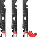 742P05086-X 54 Inch Mulching Blade Set(3 Pack), Compatible with Cub Cadett MTD XT1-GT54 ST54 ZT1-54, Replacement for 54" Deck Lawn Mowers, Replaces 742P05086-X 490-110-C205 742-05086-X CMXGZAM110205, Size: 54"Deck 18.62"Blade