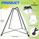 X-Shaped Swing Stand Frame with Tent Sensory Swing for Kids Adults Indoor Outdoor Use 330 Lbs Capacity Detachable Heavy Duty Hanging Chair Hammock Nest Pod with Stand for Mutiple Kids(Green)