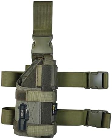 Tactical Universal Drop Leg Holster Adjustable Gun Holster - Right Handed Nylon Pistol Holster Thigh Holsters Fit All Full/Compact & Sub-Compact Size Pistols