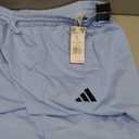 adidas Men's Essentials Feel Cozy French Terry Cargo Shorts (Large, Blue/Black)