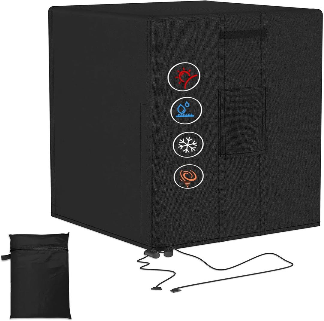 Waterproof AC Air Conditioner Cover for Outside Units, Air Conditioning AC Covers, Outdoor Winter Cover for Central AC Condenser, Swamp Cooler, Pool Heater, Heat Pump (30 x 30 x 32 Inch)