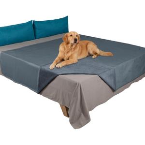 Ameritex Pet Bed Blanket Reversible 100% Waterproof Velvet Super Soft for Sofa and Bed, 82x82 Inches