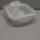 Square Glass Containers with Lids, 24 oz Freezer Safe Borosilicate Glass Food Storage Containers, 3 Cup Sandwich Containers/Box for Lunch, Small Glass Freezer Yogurt/Cereal Bowls for Meal Prep, 4 Pack