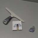 MR.SIGA Multi-Purpose Silicon Squeegee for Window, Glass, Shower Door, Car Windshield, Heavy Duty Window Scrubber, Includes Suction Hook, 10 inch, White & Gray, 1 Pack