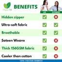 Pillow Cases - 100% Viscose Derived from Bamboo - Cooling Pillowcase - Queen Size, Gray, Set of 2 Zippered - for Hot Sleepers - Soft Pillow Covers - by Vegan Silk