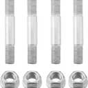 X AUTOHAUX 4 Set Wheel Hub Mounting Hardware Kit for Ford F250 F350 F450 F550 Excursion 1999-2004 Metal Silver Tone F81Z1107AA