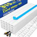 315in Cord Hider Kit, Paintable Cable Raceway, Cord Covers for Wires on Wall, Cord Hider for Wall Mount tv, tv Cable Hider Wall kit, Wire Covers for Cords, 20X L15.7in X W0.96in X H0.57in, White