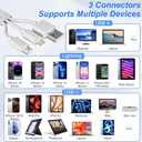 3 x SD Card Reader for iPhone/iPad, USB C and Lightning Port SD Card Adapter with 2 USB 3.0, Memory Card Reader for Camera Adapter, Support SD, Micro SD, Type C, USB-A Devices
