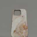 GVIEWIN for iPhone 16 Pro Case Compatible with MagSafe, with Screen & Lens Protectors, Military-Grade Protection Slim Marble Shockproof Magnetic Phone Case for 16 Pro 6.3", Pearlescent/Gold