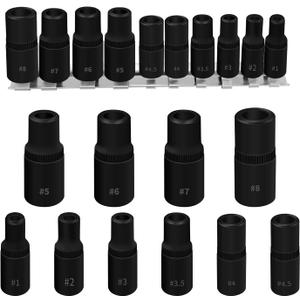 10Pcs Tap Socket Wrench Set (Magnetic), 1/4 & 3/8 Drive External Tap Socket Adapter, Torx Socket Set