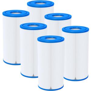 Fil-fresh Type A or C Pool Filters Cartridge Compatible with Intex Krystal Clear 530/1000/1500 GPH Filter Pump, Replaces Intex Type A or C, 29000E, 6-Pack