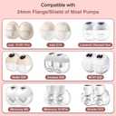 Flange Inserts 17mm for 24mm Flanges/Shields of Pumps, Flange Sizing Kit Compatible with Momcozy/eufy/Spectra/Medela/TSRETE Breast Pump, Replacement Pump Parts Reduce 24mm Tunnel Down to Correct Size