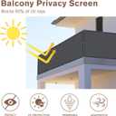 SUNNY GUARD 3'x16' Dark Grey Balcony Deck Privacy Screen Fence, Apartments Railing Screen Heavy Duty Wind Screen for Outdoor,Backyard,Patio PrivacyWe Make Custom Sizes