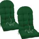 Outdoor Adirondack Chair Cushions Set of 2 with Ties Non-Slip, High Back Patio Waterproof Rocking Chair Cushion for Patio Garden Porch Pool Beach 47"*19.68"*3.9"
