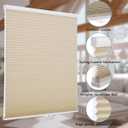 MYshade 1.5-Inch Cellular Cordless Light Filtering Shades, Honeycomb Window Blinds for Soft Daylight & Privacy, Thermal Insulation, Child Safe, Inside or Outside Mount (24" W x 48" H, Beige)