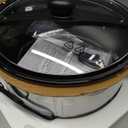 OVENTE Electric Slow Cooker with 3 Cooking Settings, Non-Stick and Dishwasher Safe Stoneware, Stainless Steel Body, Glass Lid, 3.7 Qt Oval Pot for Entrees, Soups, Sauces, Stews & Dips, Silver SLO35ABR