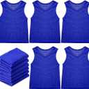 Sintege 12 Pcs Soccer Pinnies Pennies Jersey Scrimmage Vest Sports Practice Jersey Mesh Basketball Vest for Youth Adult Kids S/M Blue