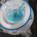 ANSLYQA 193 Pcs Cake Decorating Kit with Cake Turntable, Cake Leveler, 24 Numbered Icing Tips, 2 Spatulas, 2 Couplers, 3 Comb Scrapers, 50 Pastry Bags, 50 Paper Cupcake Liners, 50 Cake Flags, Blue