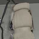 Greige Linen 102 Inch Curtains 72 Inch Wide for Living Room Privacy Pinch Pleated Drapes with Hooks Rings Back Tab Light Filtering Semi Sheer Extra Wide Curtains for Patio Balcony Oatmeal 72x102