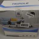 TriPole Oscillating Fan Portable Quiet Standing Fan with Remote, 12" Rechargeable Pedestal Fans for Bedroom Office, Foldable Battery Powered Travel Fans, Adjustable Height, 8H Timer, 6 Speeds, 44.4Wh (Pure White)