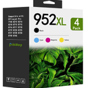 952XL Ink Cartridges Combo Pack (4Pack, Black/Cyan/Magenta/Yellow) Compatible 952XL Ink Cartridges Replacement for 952XL Ink for OfficeJet Pro 8710 8210 8715 8720 8702 7740 Printer