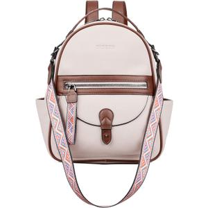 FADEON Mini Backpack Purse for Women, Designer Leather Cute Roomly Small Backpacks, Ladies Shoulder Backpack Fashion Handbag
