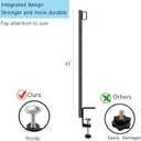 Deck String Light Poles 4 Pack 41" for Garden Backyard Deck Fence Railing EavesHanging Bird Feeders, Lanterns, Wind Chimes, Flower and Plant Baskets (4)