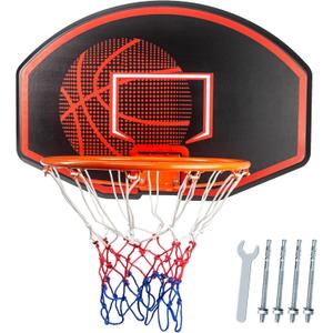 Large Wall Mounted Basketball Hoop, 36"x24" Shatter-Proof Backboard with 18" Rim & Anti-Tear Net, Indoor Outdoor Basketball Hoop for Family Fun with Kids Adults