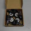 2 Inch Wheel Casters,Set of 4 Heavy Duty Casters,with Brake,No Noise Locking Polyurethane (PU) Wheels, for Furniture and Workbench Load 800lbs