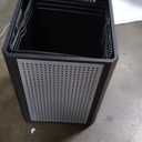 Safco Evos Steel Trash Can, 38 Gallons, Indoor and Outdoor Use, Commercial Garbage Can with Plastic Liner and Ashtray