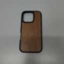 for iPhone 16 Pro Max 6.9 inch Case Wood,Compatible with MagSafe,Slim Eleghant Real Wooden Protective Cover with Rubber Bumper. (Walnut)