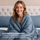 Pure Bedding Full Sheet Set - Luxury 1800 Ultra-Soft Microfiber Full Bed Sheets - Double Brushed - Deep Pockets - Easy Fit - 4 Piece Set - Bedding Sheets & Pillowcases (Full, Ash Blue)