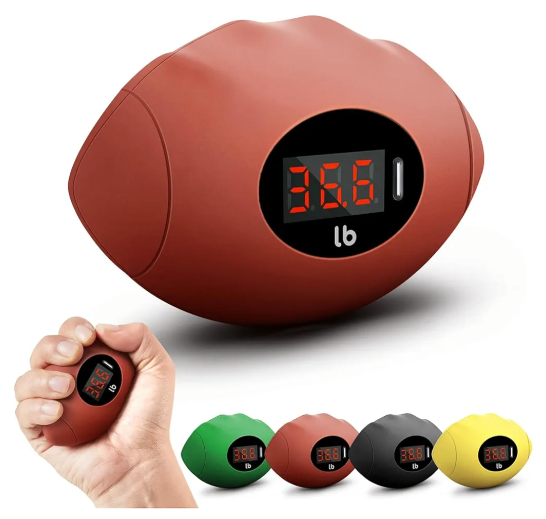 Hand Grip Strengthener, Rechargeable Digital Grip Strength Trainer up 220.4 Lbs(100kg) Hand Grip Exerciser Equipment for Strength Training-Forearm-Gripper-Finger, Stress Balls for Adults/Kids