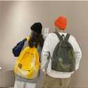 Vintage Canvas Backpack for Women Men Grunge Hippie Boho Patchwork Backpack College Book Bag Travel Casual Daypack (One Size,Yellow)