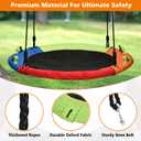 Tree Swing, Saucer Swing, 48 inch 900lbs Weight Capacity, with Adjustable Hanging Straps, for Backyard Outdoor, Multicolor, Circle Round Disc, Gifts for Kids