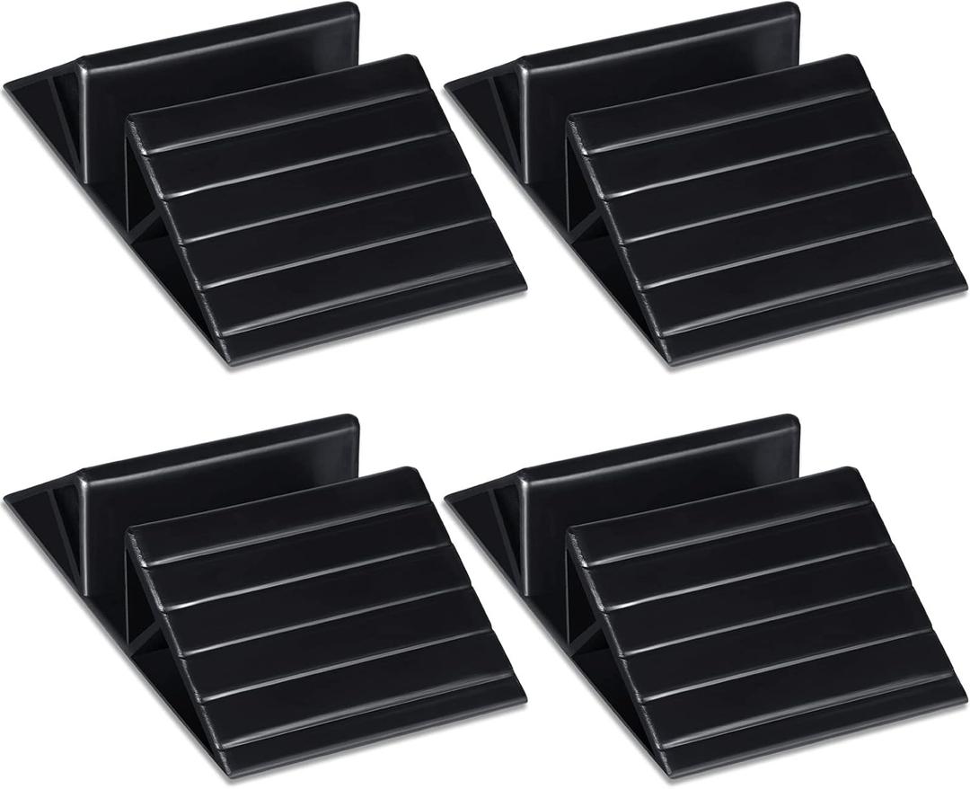 Geelin 4 Pcs Pet Gate Support Feet Freestanding Dog Gates Stabilizer Feet Plastic Triangle Reinforcement Fitting Dog Panel for Configurable Isolation Fence Free Standing Pet Gate Fence, Black