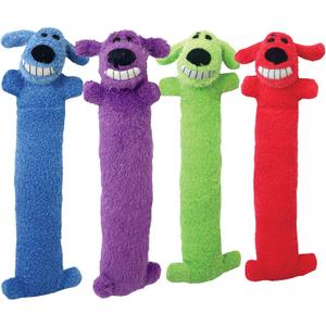 Multipet Loofa Dog 18" Plush Dog Toy, Purple