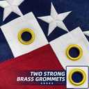 Premium American Flag 4x6 Ft TearProof Series for Outside, Heavy Duty OutdoorLongest Lasting, Super Tough Fade Resistant Spun Polyester, High Wind US Outdoor Flags Embroidered Stars, Sewn Stripes, Brass Grommets