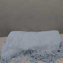Vonty Light Blue Knitted Blanket with Tassels Fringe 60" x 80", Super Soft Knit Throw Blanket, Farmhouse Decorative Lightweight Blanket for Couch, Sofa, Bed